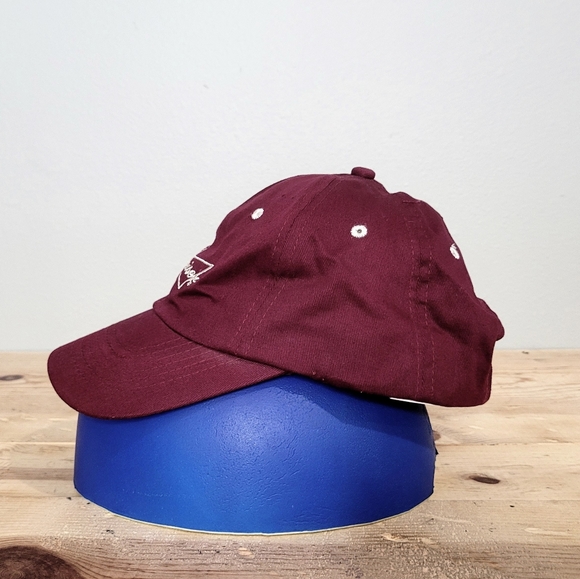 Budweiser Baseball Hat Cap Maroon Embroidered Logo Adjustable Strap UNISEX - Picture 5 of 8